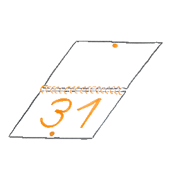 Bohrung des Wandkalenders